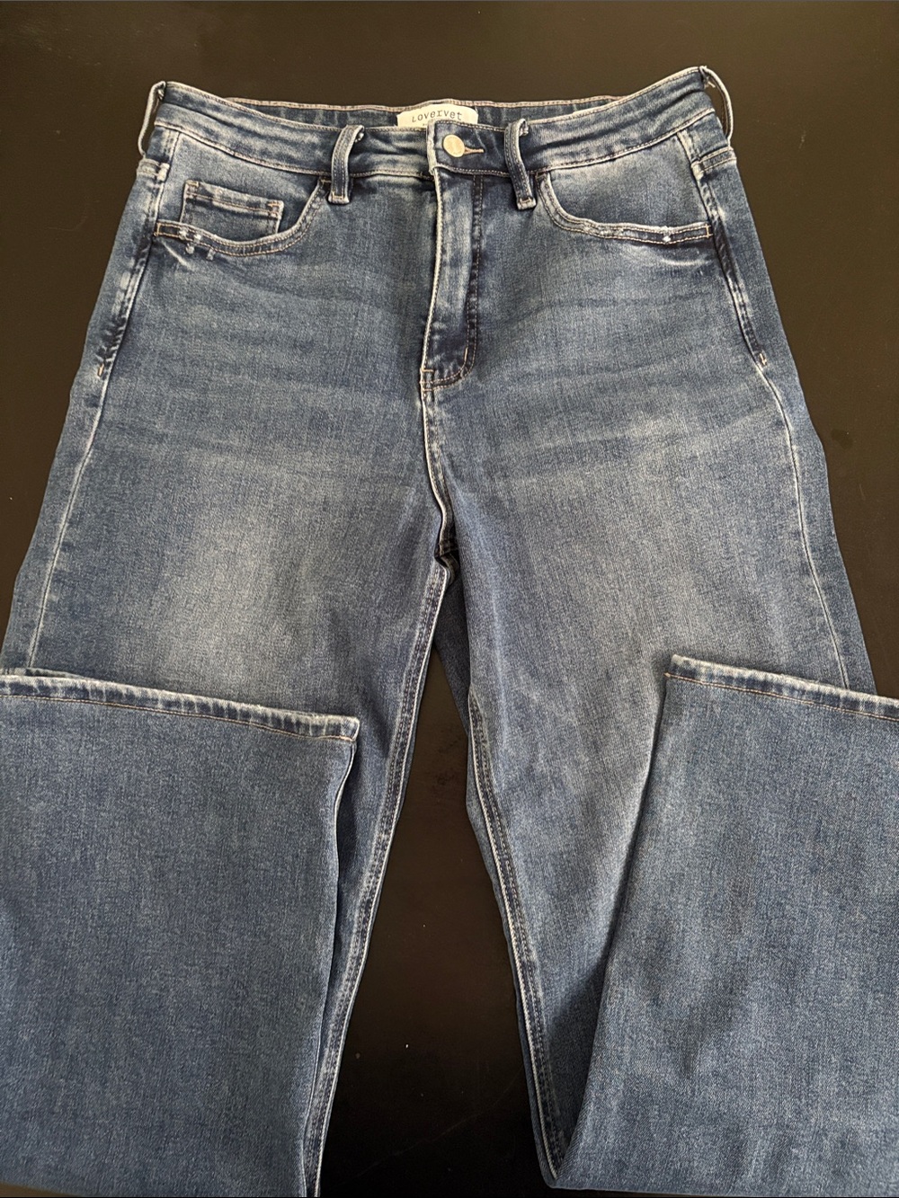 Love, Fire Mid-Rise wide Leg Jeans in Blue
